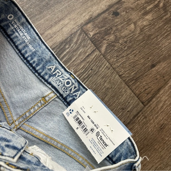 Arizona Jean Vintage Straight High Rise Paint Splash Design Jeans Women’s Sz 0 - Picture 2 of 8